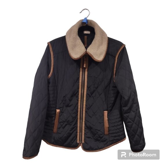 Daniel Cremieux Women's Black quilted jacket Size Medium - Picture 1 of 8